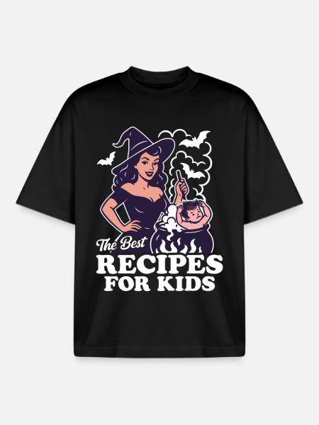 The best recipes for kids - Boxy Heavyweight Unisex Organic T-Shirt by Stanley/Stella - black