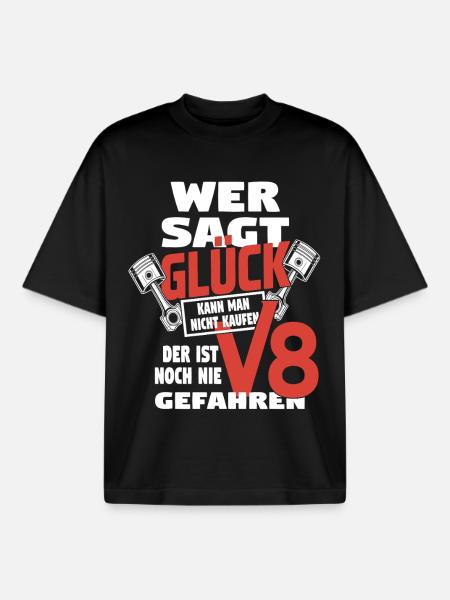 V8 muscle-car power - Boxy Heavyweight Unisex Organic T-Shirt by Stanley/Stella - black