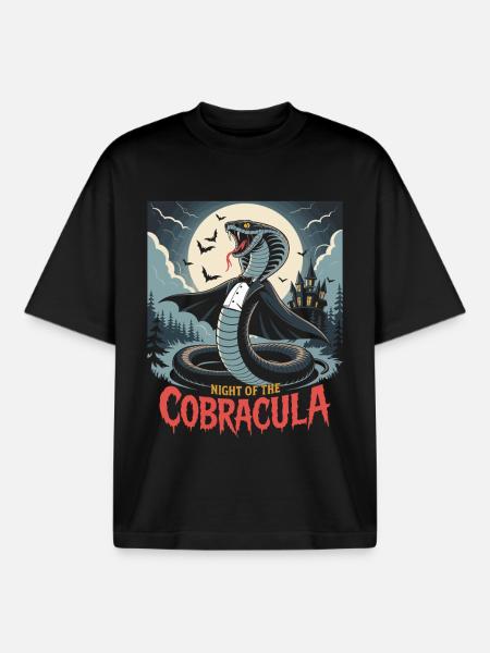 Nacht der Kobra - Vampirdesign - Boxy Heavyweight Unisex Organic T-Shirt von Stanley/Stella - Schwarz