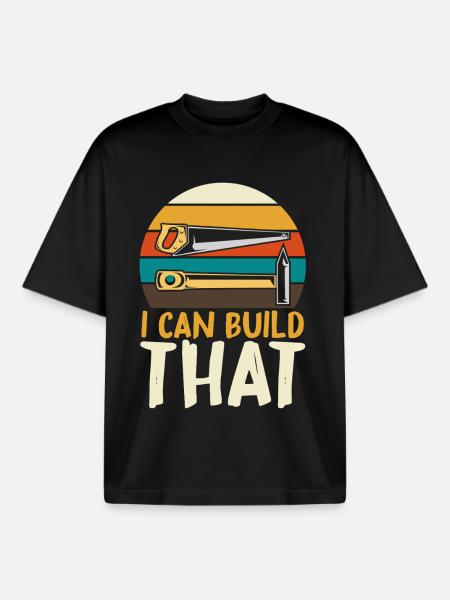 I can build this DIY - Boxy Heavyweight Unisex Organic T-Shirt by Stanley/Stella - black