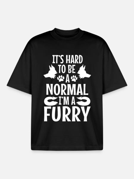 I'm A Furry Deal With It - Boxy Heavyweight Unisex Organic T-Shirt by Stanley/Stella - black
