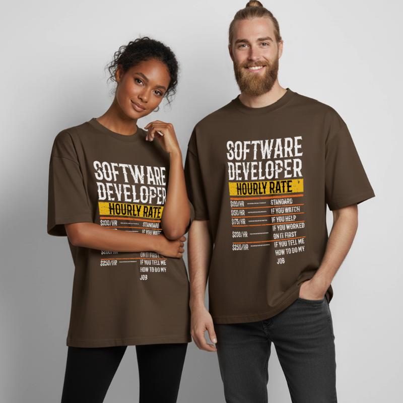 Software Developer Hourly Rate Software Developer Heavyweight Unisex Boxy T-Shirt von stanley/stella	