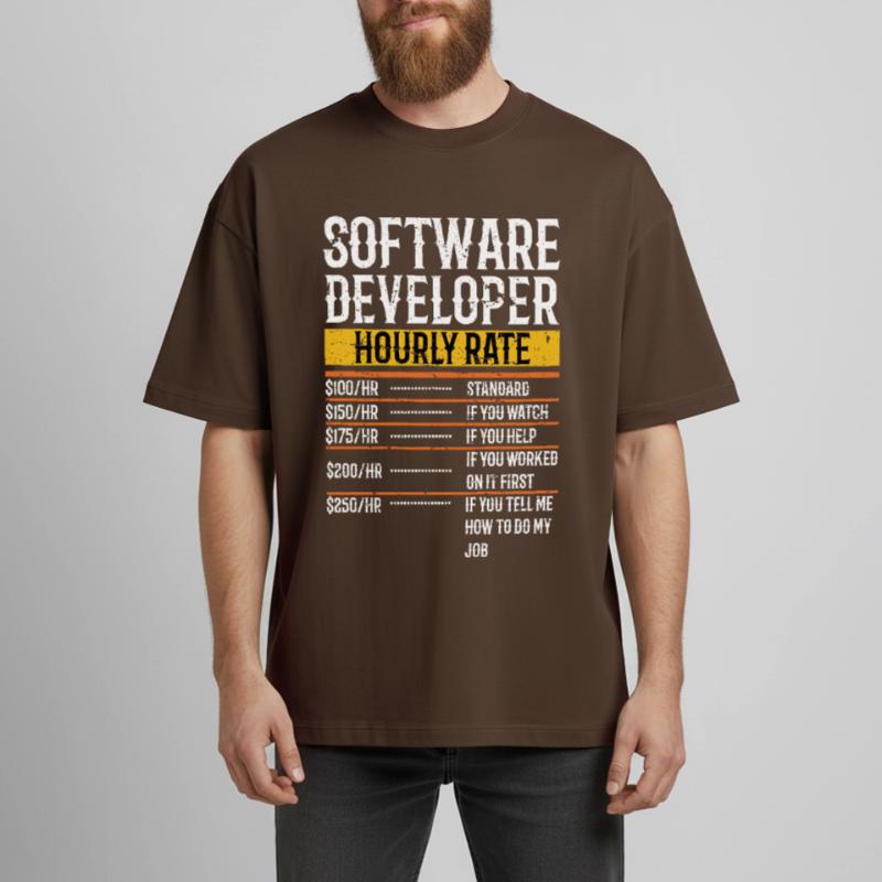 Software Developer Hourly Rate Software Developer Heavyweight Unisex Boxy T-Shirt von stanley/stella	