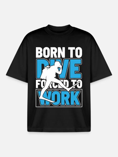 Born to Dive - Boxy Heavyweight Unisex Organic T-Shirt von Stanley/Stella - Schwarz
