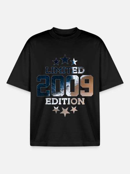 ÉDITION LIMITÉE 2009 17E ANNIVERSAIRE - T-shirt unisexe boxy épais biologique Stanley/Stella - noir