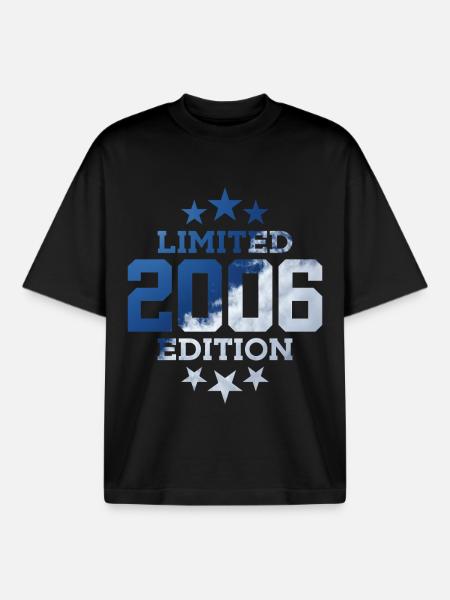 ÉDITION LIMITÉE 2006 ANNIVERSAIRE - T-shirt unisexe boxy épais biologique Stanley/Stella - noir