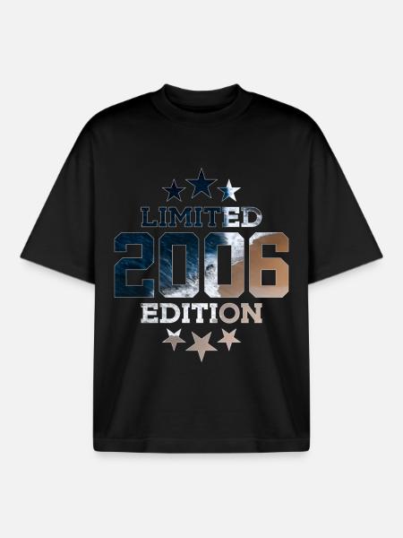 ÉDITION LIMITÉE 2006 ANNIVERSAIRE - T-shirt unisexe boxy épais biologique Stanley/Stella - noir