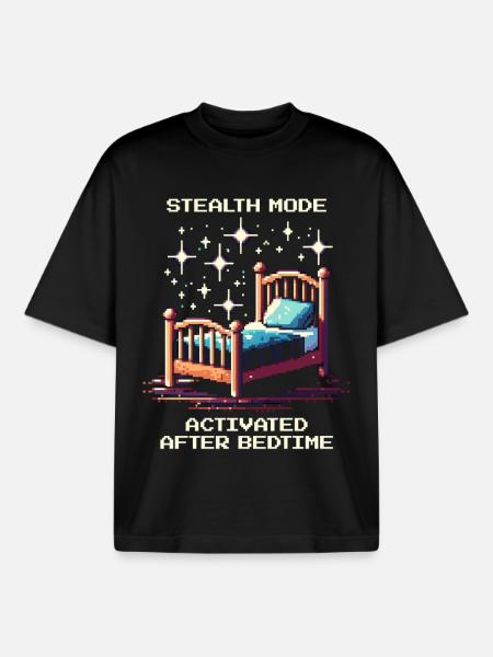 Stealth mode: after bedtime | Parents - Boxy Heavyweight Unisex Organic T-Shirt by Stanley/Stella - black