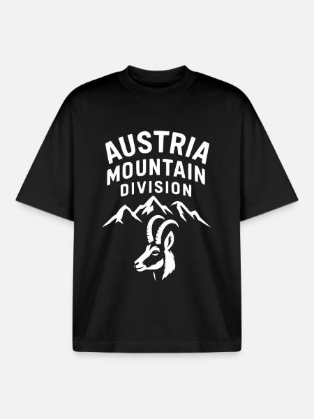Austria Mountains Hiking - Boxy Heavyweight Unisex Organic T-Shirt by Stanley/Stella - black