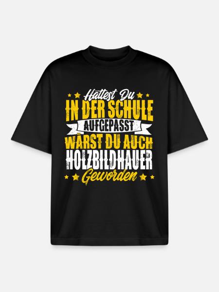 Holzbildhauer - Boxy Heavyweight Unisex Organic T-Shirt von Stanley/Stella - Schwarz