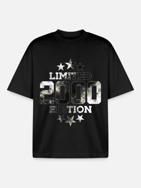 ÉDITION LIMITÉE 26E ANNIVERSAIRE 2000 - T-shirt unisexe boxy épais biologique Stanley/Stella - noir