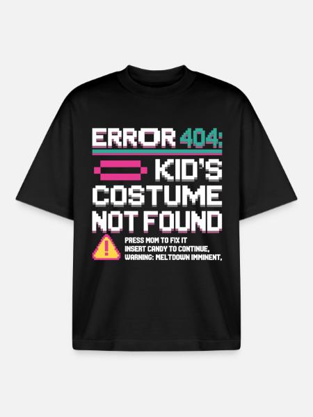 Error 404 Kinderkostüm nicht gefunden - Boxy Heavyweight Unisex Organic T-Shirt von Stanley/Stella - Schwarz