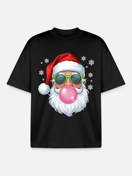 Weihnachtsmann Bubble Gum - Boxy Heavyweight Unisex Organic T-Shirt von Stanley/Stella - Schwarz
