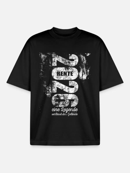 A legend leaves the site - Retirement 2026 - Boxy Heavyweight Unisex Organic T-Shirt by Stanley/Stella - black