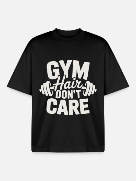 Gym - Boxy Heavyweight Unisex Organic T-Shirt by Stanley/Stella - black