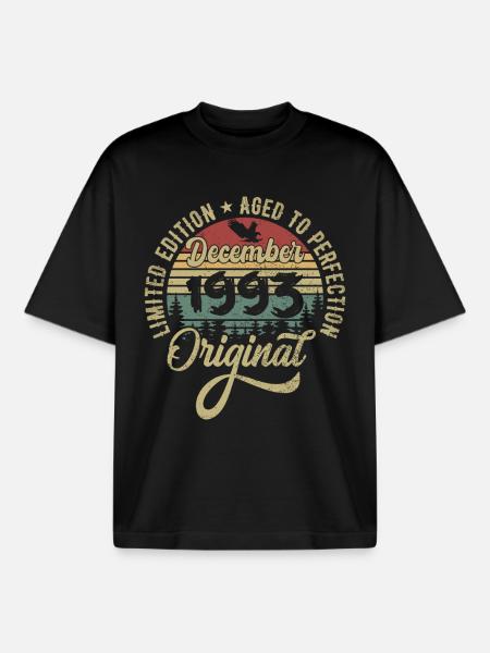 December 1993 - Legend since December 1993 - Boxy Heavyweight Unisex Organic T-Shirt by Stanley/Stella - black
