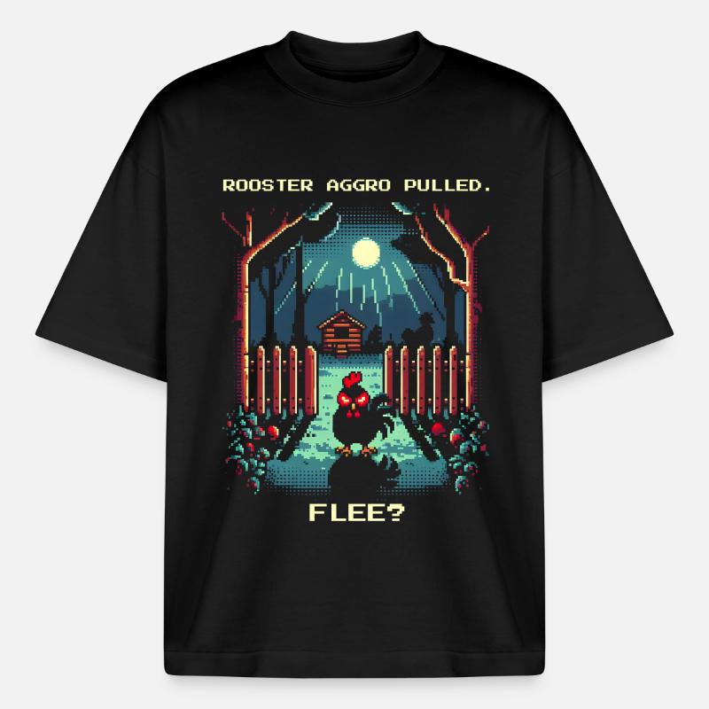 Aggro Pulled | Activate flight? - Boxy Heavyweight Unisex Organic T-Shirt by Stanley/Stella - black