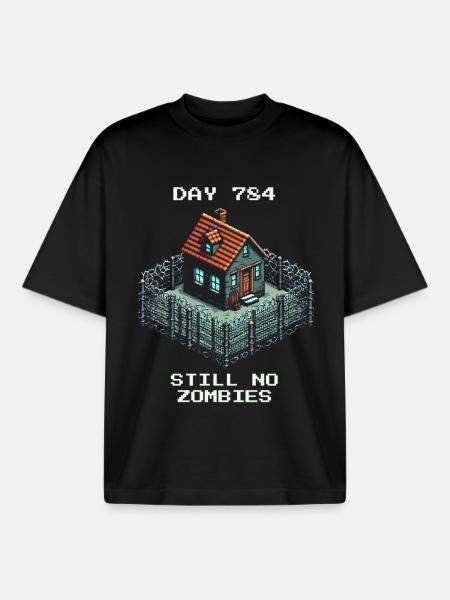 Day 784 | Still no zombies - Boxy Heavyweight Unisex Organic T-Shirt by Stanley/Stella - black