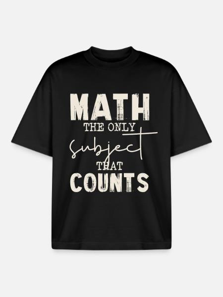 Math the only one that counts - Boxy Heavyweight Unisex Organic T-Shirt by Stanley/Stella - black