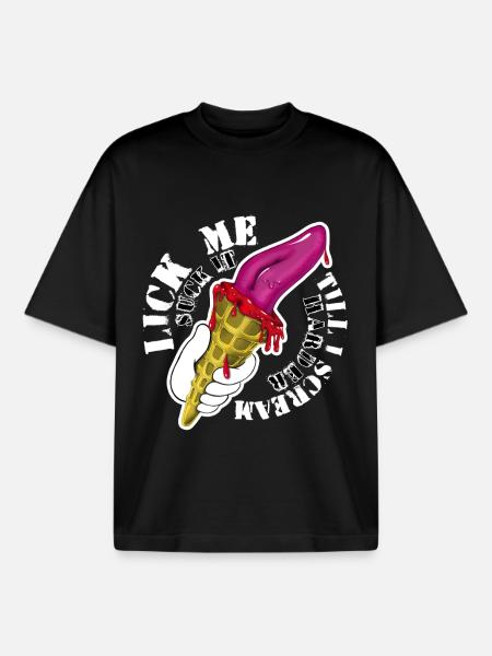 Kiss me - Boxy Heavyweight Unisex Organic T-Shirt von Stanley/Stella - Schwarz