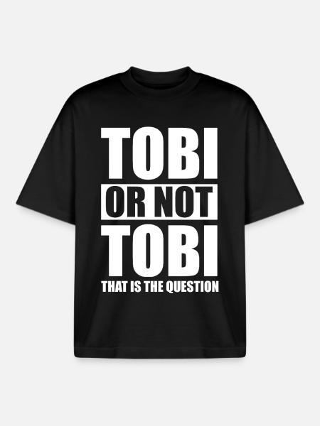 Tobi or not Tobi - Boxy Heavyweight Unisex Organic T-Shirt by Stanley/Stella - black