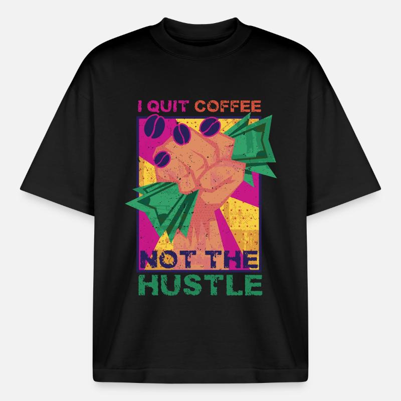 Coffee withdrawal decaffeinated ex-coffee drinker - Heavyweight Boxy Unisex T-Shirt by Stanley/Stella - black
