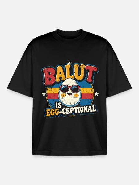 Balut Is Egg-Ceptional Philippines - Boxy Heavyweight Unisex Organic T-Shirt by Stanley/Stella - black