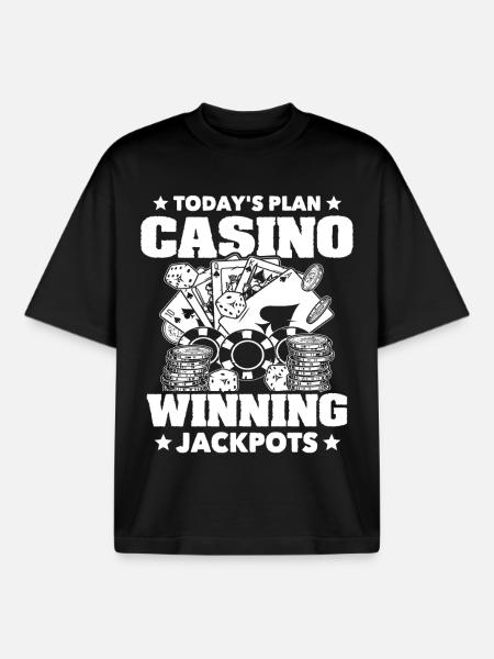 Casino Casino Game - Boxy Heavyweight Unisex Organic T-Shirt by Stanley/Stella - black
