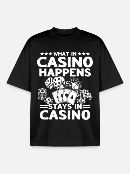 Casino Casino Players - Boxy Heavyweight Unisex Organic T-Shirt by Stanley/Stella - black