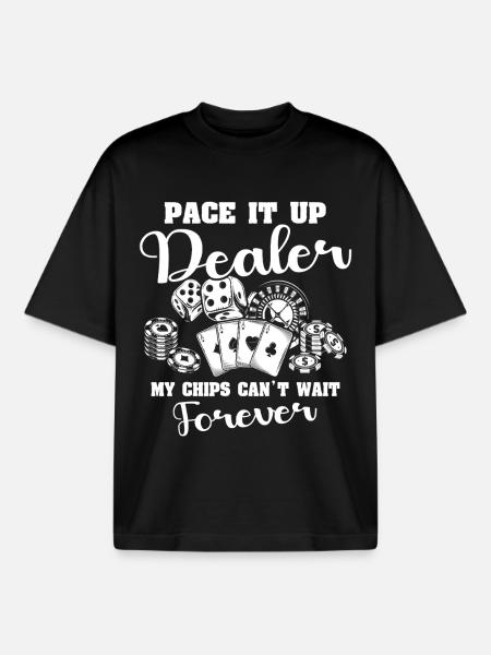 Casino Casino Game - Boxy Heavyweight Unisex Organic T-Shirt by Stanley/Stella - black