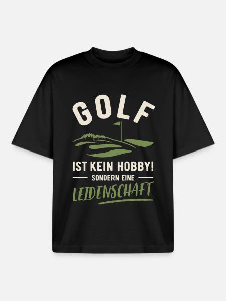 Golf | Kein Hobby sondern Leidenschaft - Boxy Heavyweight Unisex Organic T-Shirt von Stanley/Stella - Schwarz