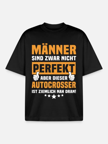 Lustige Autocrosser Sprüche - Boxy Heavyweight Unisex Organic T-Shirt von Stanley/Stella - Schwarz