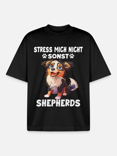 Australian Shepherd Gassi T Hundehalter Geschenk - Boxy Heavyweight Unisex Organic T-Shirt von Stanley/Stella - Schwarz