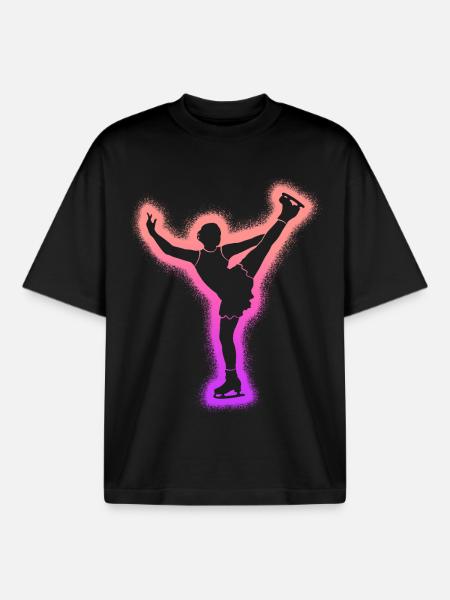 Eiskunstläuferin Eislaufen Mädchen Eiskunstlauf - Boxy Heavyweight Unisex Organic T-Shirt by Stanley/Stella - black