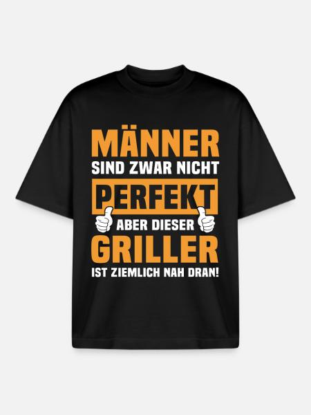 Lustige Griller Sprüche - Boxy Heavyweight Unisex Organic T-Shirt von Stanley/Stella - Schwarz