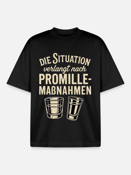 Alcohol measures funny party slogan - Boxy Heavyweight Unisex Organic T-Shirt by Stanley/Stella - black
