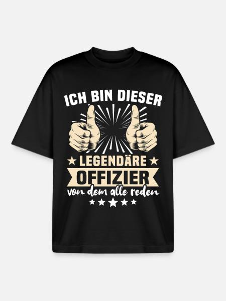 Officer Sayings - Boxy Heavyweight Unisex Organic T-Shirt by Stanley/Stella - black