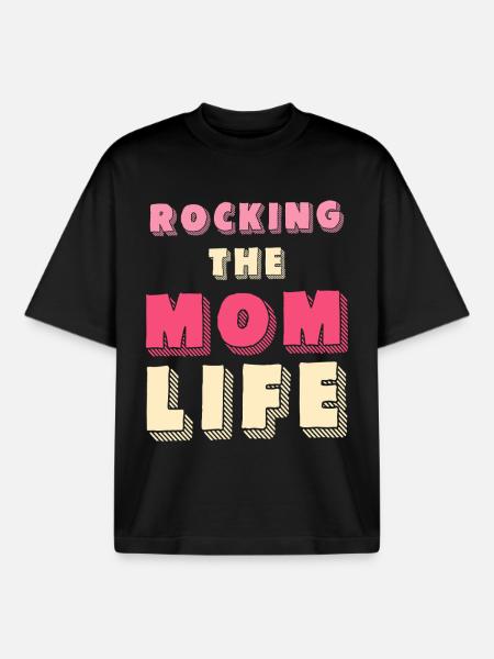 Chemise Vie de Mère - T-shirt unisexe boxy épais biologique Stanley/Stella - noir