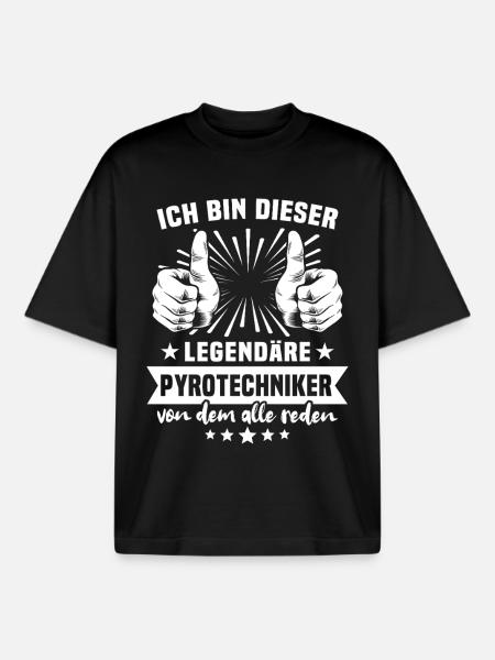Pyrotechniker Legende - Boxy Heavyweight Unisex Organic T-Shirt von Stanley/Stella - Schwarz