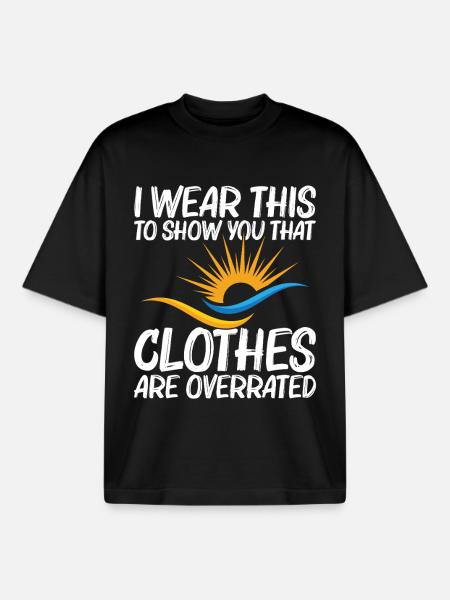  Nakedness Freedom Lover Nudist Camp Naturism - Boxy Heavyweight Unisex Organic T-Shirt by Stanley/Stella - black
