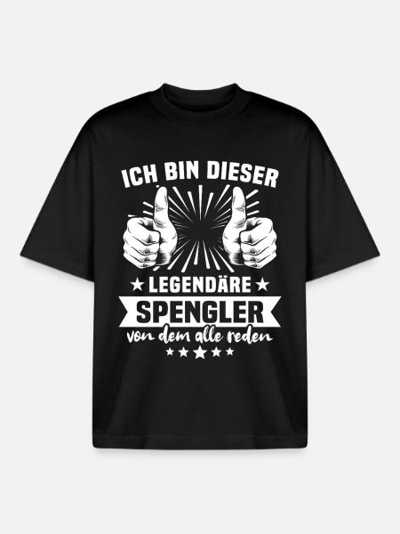 Spengler Legende - Boxy Heavyweight Unisex Organic T-Shirt von Stanley/Stella - Schwarz