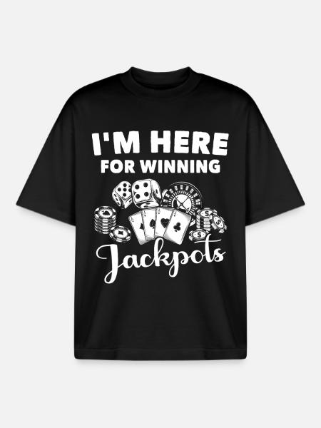 Jeu de casino - T-shirt unisexe boxy épais biologique Stanley/Stella - noir