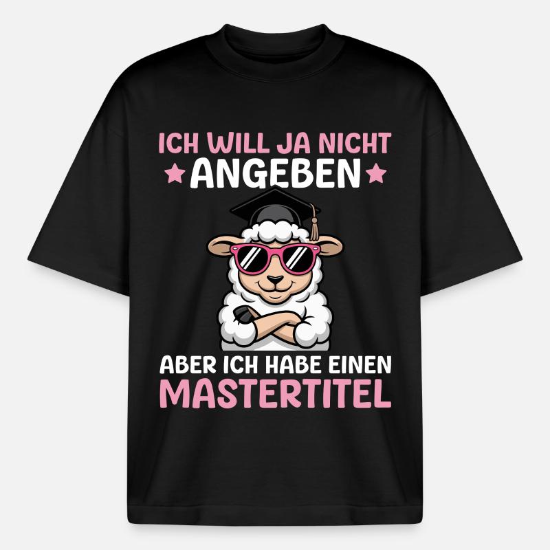 Master's examination passed, student's master's degree - Boxy Heavyweight Unisex Organic T-Shirt by Stanley/Stella - black