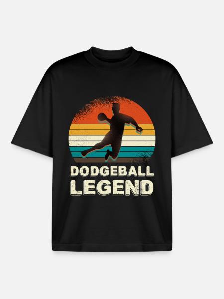 Dodgeball Legend Retro Look - Boxy Heavyweight Unisex Organic T-Shirt by Stanley/Stella - black
