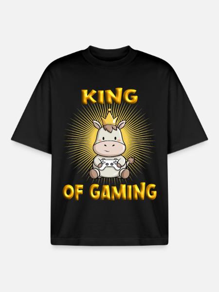 Game Junkie Gaming - Boxy Heavyweight Unisex Organic T-Shirt by Stanley/Stella - black