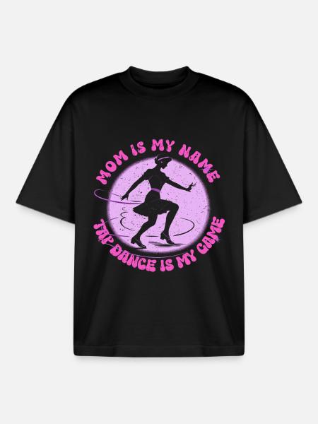 Mère danseuse de claquettes - T-shirt unisexe boxy épais biologique Stanley/Stella - noir