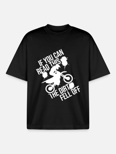 Hvis du kan læse dette, faldt jorden af - Stanley/Stella unisex boxy heavyweight T-shirt økologisk - sort