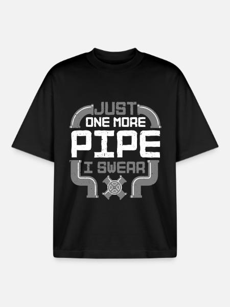 Pipe Layer Pipeline Builder - Boxy Heavyweight Unisex Organic T-Shirt by Stanley/Stella - black