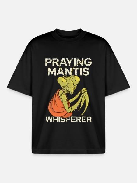Mantide in Prayer – Whisperer - Boxy Heavyweight Unisex Organic T-Shirt by Stanley/Stella - black