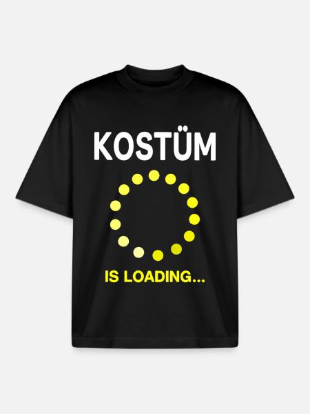 Fasnet Carnival Carnival Costume is Loading - Boxy Heavyweight Unisex Organic T-Shirt by Stanley/Stella - black